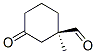 Cyclohexanecarboxaldehyde, 1-methyl-3-oxo-, (R)- (9CI) Struktur