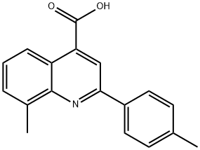 8-METHYL-2-(4-METHYLPHENYL)QUINOLINE-4-CARBOXYLICACID Struktur