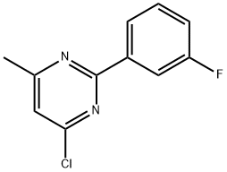 4-CHLORO-2-(3-FLUOROPHENYL)-6-METHYLPYRIMIDINE Struktur