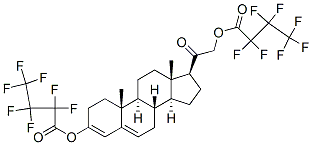 3,21-Dihydroxypregna-3,5-dien-20-one bis(heptafluorobutyrate) Struktur