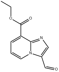 ethyl 3-formylimidazo[1,2-a]pyridine-8-carboxylate Struktur