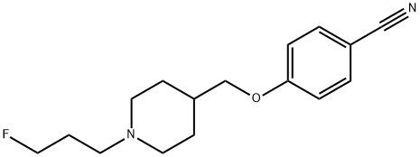 1-(3-fluoropropyl)-4-(4-cyanophenoxymethyl)piperidine Struktur