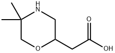 (5,5-DIMETHYL-MORPHOLIN-2-YL)-ACETIC ACID Struktur