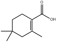 2,4,4-Trimethyl-1-cyclohexene-1-carboxylic acid Struktur