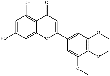 5,7-DIHYDROXY-3',4',5'-TRIMETHOXYFLAVONE Struktur