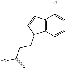 3-(4-Chloro-1H-indol-1-yl)propanoic acid Struktur