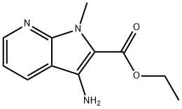 1H-Pyrrolo[2,3-b]pyridine-2-carboxylic acid, 3-aMino-1-Methyl-, ethyl ester Struktur