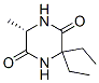 2,5-Piperazinedione,3,3-diethyl-6-methyl-,(S)-(9CI) Struktur