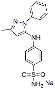 sodium N-(3-methyl-1-phenyl-1H-pyrazol-5-yl)sulphanilamidate Struktur