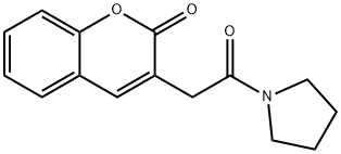 3-[(1-Pyrrolidinylcarbonyl)methyl]coumarin Struktur