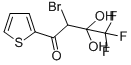 2-BROMO-4,4,4-TRIFLUORO-3,3-DIHYDROXY-1-(2-THIENYL)BUTAN-1-ONE Struktur