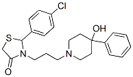 2-(4-chlorophenyl)-3-[3-(4-hydroxy-4-phenyl-1-piperidyl)propyl]thiazol idin-4-one Struktur