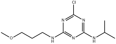 2-Chloro-4-isopropylamino-6-(3-methoxypropylamino)-1,3,5-triazine Struktur