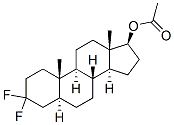 Androstan-17-ol, 3,3-difluoro-, acetate, (5alpha,17beta)- Struktur