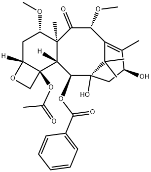 (2aR,4S,4aS,6R,9S,11S,12S,12aR,12bS)-12b-(Acetyloxy)-12-(benzoyloxy)-1,2a,3,4,4a,6,9,10,11,12,12a,12b-dodecahydro-9,11-dihydroxy-4,6-dimethoxy-4a,8,13,13-tetramethyl-7,11-methano-5H-cyclodeca[3,4]benz[1,2-b]oxet-5-one Structure