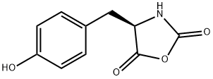 2,5-Oxazolidinedione, 4-[(4-hydroxyphenyl)methyl]-, (R)- (9CI) Struktur