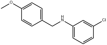 3-chloro-N-[(4-methoxyphenyl)methyl]aniline Struktur