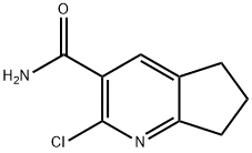 2-CHLORO-6,7-DIHYDRO-5H-CYCLOPENTA[B]PYRIDINE-3-CARBOXAMIDE Struktur