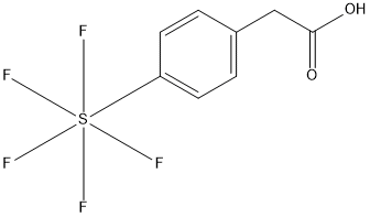 4-(Pentafluorosulfur)phenylacetic acid Struktur