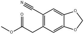 Methyl 2-(6-cyano-2H-1,3-benzodioxol-5-yl)acetate Struktur