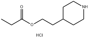 2-(4-Piperidinyl)ethyl propanoate hydrochloride Struktur