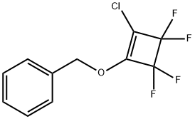 (2-CHLORO-3,3,4,4-TETRAFLUOROCYCLOBUT-1-ENYLOXYMETHYL)-BENZENE Struktur