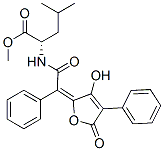 N-[(3-Hydroxy-5-oxo-4-phenylfuran-2(5H)-ylidene)phenylacetyl]-L-leucine methyl ester Struktur