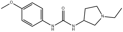 1-(1-Ethyl-3-pyrrolidinyl)-3-(p-methoxyphenyl)urea Struktur