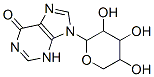 9-(3,4,5-trihydroxyoxan-2-yl)-3H-purin-6-one Struktur