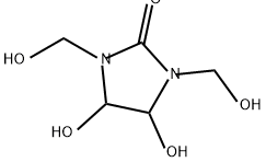 4,5-dihydroxy-1,3-bis(hydroxymethyl)imidazolidin-2-one Struktur