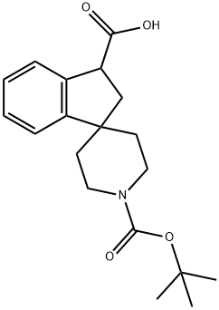 4'-N-BOC-SPIRO-INDANE-PIPERIDINE-3-CARBOXYLIC ACID Struktur