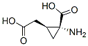 Cyclopropaneacetic acid, 2-amino-2-carboxy-, (1S-cis)- (9CI) Struktur