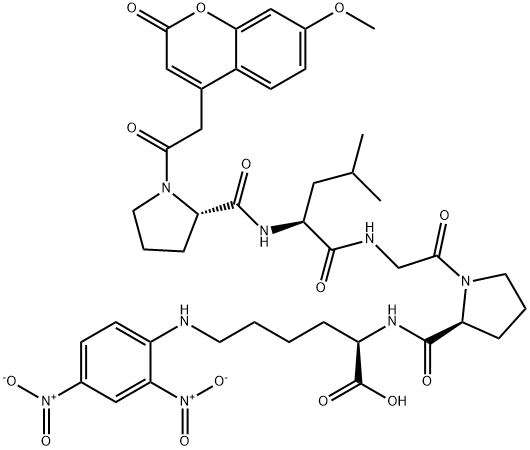 MCA-PRO-LEU-GLY-PRO-D-LYS(DNP)-OH Structure