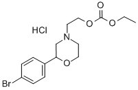 Carbonic acid, 2-(2-(4-bromophenyl)-4-morpholinyl)ethyl ethyl ester, h ydrochloride Struktur