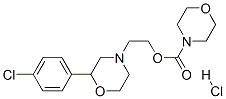 2-[2-(4-chlorophenyl)morpholin-4-yl]ethyl morpholine-4-carboxylate hyd rochloride Struktur