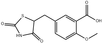 5-[(2,4-Dioxothiazolidin-5-yl)Methyl]-2-Methoxybenzoic acid Struktur