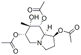 1,6,7,8-Indolizinetetrol, octahydro-7-methyl-, 1,6,8-triacetate, 1S-(1.alpha.,6.beta.,7.beta.,8.beta.,8a.beta.)- Struktur