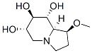 6,7,8-Indolizinetriol, octahydro-1-methoxy-, 1S-(1.alpha.,6.beta.,7.alpha.,8.beta.,8a.beta.)- Struktur