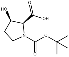 BOC-CIS-3-HYDROXY-L-PROLINE Struktur