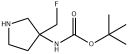 Carbamic acid, [3-(fluoromethyl)-3-pyrrolidinyl]-, 1,1-dimethylethyl ester (9CI) Struktur