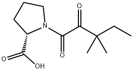 (2S)-1-(1',2'-DIOXO-3',3'-DIMETHYL-PENTYL)-2-PYRROLIDINE-CARBOXYLIC ACID Struktur