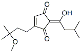 2-(1-Hydroxy-3-methylbutylidene)-4-(3-methoxy-3-methylbutyl)-4-cyclopentene-1,3-dione Struktur