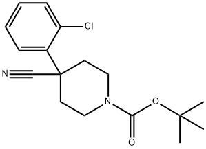 1-BOC-4-CYANO-4-(2-CHLOROPHENYL)-PIPERIDINE Struktur