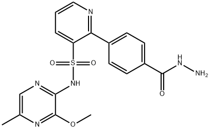 2-[4-(hydrazinecarbonyl)phenyl]-N-(3-Methoxy-5-Methylpyrazin-2-yl)pyridine-3-sulfonaMide Struktur