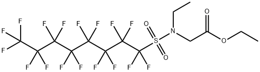 ethyl N-ethyl-N-[(heptadecafluorooctyl)sulphonyl]glycinate  Struktur