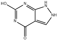 4H-Pyrazolo[3,4-d]pyrimidin-4-one,  1,2-dihydro-6-hydroxy- Struktur