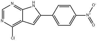 7H-Pyrrolo[2,3-d]pyriMidine, 4-chloro-6-(4-nitrophenyl)- Struktur