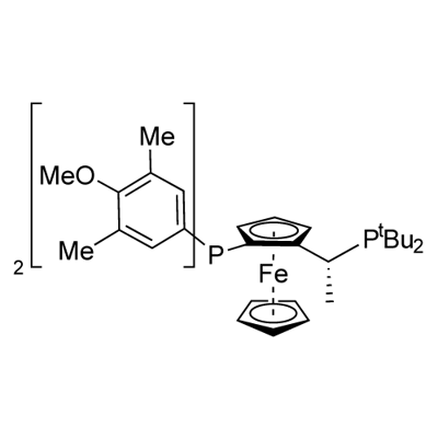 (R)-1-[(S)-2-[BIS(4-METHOXY-3,5-DIMETHYLPHENYL)PHOSPHINO]FERROCENYL}ETHYLDI-TERT Struktur