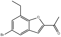 1-(5-bromo-7-ethyl-2-benzofuryl)ethan-1-one Struktur