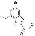 1-(5-bromo-7-ethyl-2-benzofuryl)-2-chloroethan-1-one  Struktur